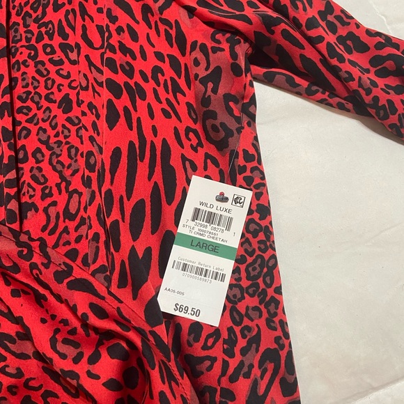 Black & Red Cheetah Print Bodysuit - Picture 2 of 3